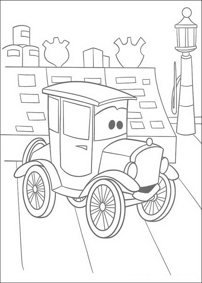 Plansa de colorat cu Cars pixar 46 175